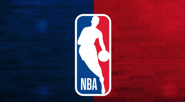 NBA Logo on Wood